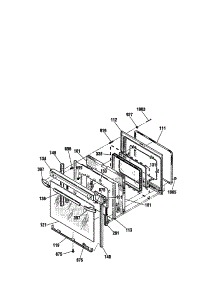 Door parts for Kenmore Range 911.95501991 (91195501991, 911 95501991) from AppliancePartsPros.com