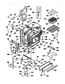 Oven Body Section parts for Kenmore Range 911.4694590 (9114694590, 911 4694590) from AppliancePartsPros.com