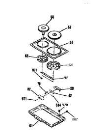 Electric Hob Element Module Kit parts for Kenmore Range 911.4694590 (9114694590, 911 4694590) from AppliancePartsPros.com