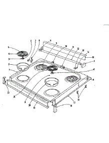 Cook Top Section parts for Kenmore Range 101.9026601 (1019026601, 101 9026601) from AppliancePartsPros.com