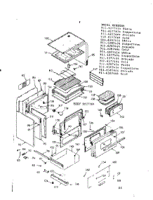 Body Section parts for Kenmore Range 911.6377464 (9116377464, 911 6377464) from AppliancePartsPros.com