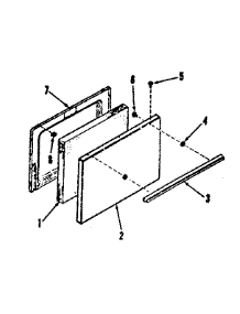 Oven Door Section parts for Kenmore Range 911.9188710 (9119188710, 911 9188710) from AppliancePartsPros.com
