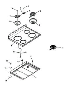 Main Top Section parts for Kenmore Range 911.9188710 (9119188710, 911 9188710) from AppliancePartsPros.com