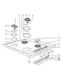 Cook Top Section parts for Kenmore Range 101.9326400 (1019326400, 101 9326400) from AppliancePartsPros.com