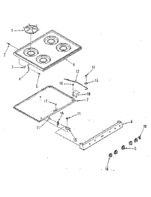 Main Top Section parts for Kenmore Range 911.7118810 (9117118810, 911 7118810) from AppliancePartsPros.com