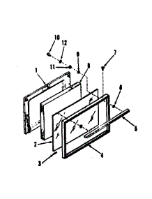 911.7138810 Oven Door Section parts for Kenmore Range 911.7118810 (9117118810, 911 7118810) from AppliancePartsPros.com