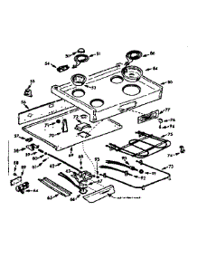 Main Top Section parts for Kenmore Range 103.9456600 (1039456600, 103 9456600) from AppliancePartsPros.com