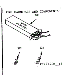 Wire Harness And Components parts for Kenmore Range 911.7227540 (9117227540, 911 7227540) from AppliancePartsPros.com