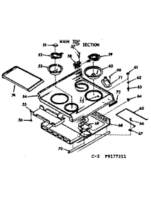 Main Top Section, Pan & Ring Kit parts for Kenmore Range 103.9177221 (1039177221, 103 9177221) from AppliancePartsPros.com
