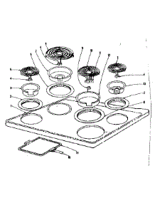 Cook Top Section parts for Kenmore Range 101.967630 (101967630, 101 967630) from AppliancePartsPros.com