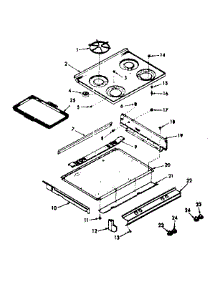 Main Top Section parts for Kenmore Range 103.7827341 (1037827341, 103 7827341) from AppliancePartsPros.com
