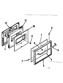 Oven Door Section parts for Kenmore Range 911.6148510 (9116148510, 911 6148510) from AppliancePartsPros.com