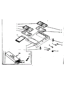 Main Top Section & Wire Harness & Components parts for Kenmore Range 103.7427000 (1037427000, 103 7427000) from AppliancePartsPros.com
