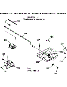 Power Lock Section parts for Kenmore Range 103.9338112 (1039338112, 103 9338112) from AppliancePartsPros.com