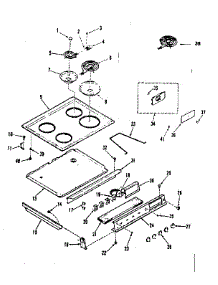 Main Top Section parts for Kenmore Range 911.4638711 (9114638711, 911 4638711) from AppliancePartsPros.com