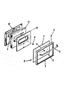 Oven Door (For Model 911.4638710, .4638711, .4638790) parts for Kenmore Range 911.4638711 (9114638711, 911 4638711) from AppliancePartsPros.com