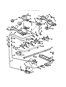 Burner Section parts for Kenmore Range 103.7366600 (1037366600, 103 7366600) from AppliancePartsPros.com