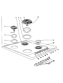 Cook Top Section parts for Kenmore Range 101.9346400 (1019346400, 101 9346400) from AppliancePartsPros.com