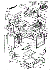 Body Section parts for Kenmore Range 103.7357140 (1037357140, 103 7357140) from AppliancePartsPros.com