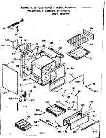 Body Section parts for Kenmore Range 911.6158210 (9116158210, 911 6158210) from AppliancePartsPros.com