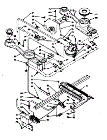 Burner Section parts for Kenmore Range 103.7406800 (1037406800, 103 7406800) from AppliancePartsPros.com