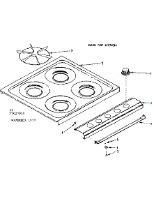 Main Top Section parts for Kenmore Range 119.7027810 (1197027810, 119 7027810) from AppliancePartsPros.com