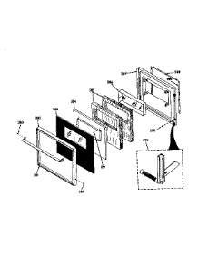 Lower Black Glass Door parts for Kenmore Range 850.4277711 (8504277711, 850 4277711) from AppliancePartsPros.com