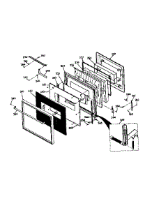 Upper Black Glass Door parts for Kenmore Range 850.4277711 (8504277711, 850 4277711) from AppliancePartsPros.com