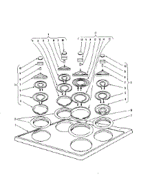 Cook Top Section parts for Kenmore Range 101.916600 (101916600, 101 916600) from AppliancePartsPros.com