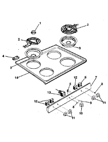 Cooktop parts for Kenmore Range 119.9738991 (1199738991, 119 9738991) from AppliancePartsPros.com