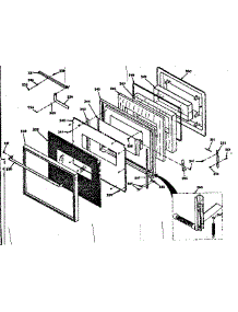 Upper Black Glass Door parts for Kenmore Range 850.4277221 (8504277221, 850 4277221) from AppliancePartsPros.com