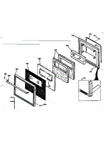 Door parts for Kenmore Range 850.4277221 (8504277221, 850 4277221) from AppliancePartsPros.com