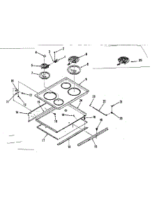 Main Top Section parts for Kenmore Range 911.4548611 (9114548611, 911 4548611) from AppliancePartsPros.com