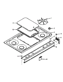 Main Top Section parts for Kenmore Range 119.7468011 (1197468011, 119 7468011) from AppliancePartsPros.com