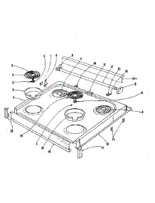Main Top Section parts for Kenmore Range 101.9026500 (1019026500, 101 9026500) from AppliancePartsPros.com