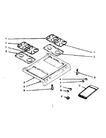 Main Top Section parts for Kenmore Range 103.7187061 (1037187061, 103 7187061) from AppliancePartsPros.com