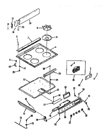 Main Top parts for Kenmore Range 103.3658710 (1033658710, 103 3658710) from AppliancePartsPros.com