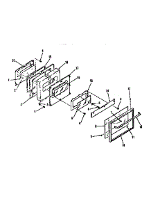 Oven Door parts for Kenmore Range 103.3658710 (1033658710, 103 3658710) from AppliancePartsPros.com