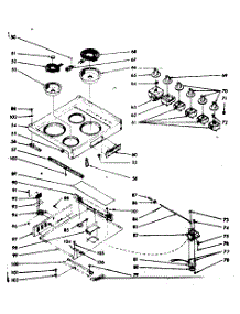 Main Top Section parts for Kenmore Range 103.9856800 (1039856800, 103 9856800) from AppliancePartsPros.com