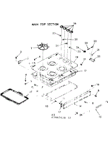 Main Top Section parts for Kenmore Range 103.7867660 (1037867660, 103 7867660) from AppliancePartsPros.com