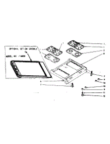 Main Top Section parts for Kenmore Range 103.7476840 (1037476840, 103 7476840) from AppliancePartsPros.com