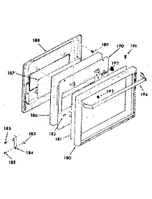 Full Glass Upper Oven And Lower Broiler Door parts for Kenmore Range 278.3248211 (2783248211, 278 3248211) from AppliancePartsPros.com