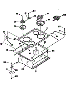 Main Top Section parts for Kenmore Range 911.4534090 (9114534090, 911 4534090) from AppliancePartsPros.com