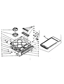 Main Top Section parts for Kenmore Range 103.7667020 (1037667020, 103 7667020) from AppliancePartsPros.com