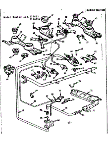Burner Section parts for Kenmore Range 103.716633 (103716633, 103 716633) from AppliancePartsPros.com