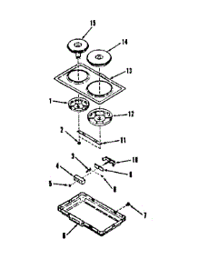 Optional Electric Hob Element Module Kit 4998530 & 4998630 parts for Kenmore Range 119.4698680 (1194698680, 119 4698680) from AppliancePartsPros.com