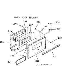 Oven Door Section parts for Kenmore Range 911.9187710 (9119187710, 911 9187710) from AppliancePartsPros.com