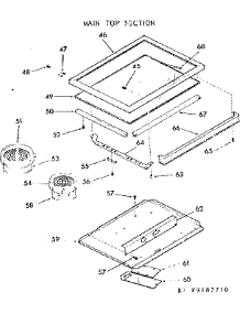 Main Top Section parts for Kenmore Range 911.9187710 (9119187710, 911 9187710) from AppliancePartsPros.com