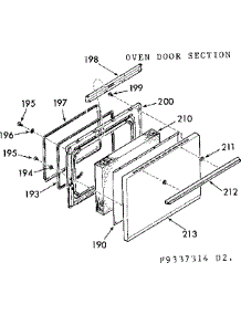 Oven Door Section parts for Kenmore Range 103.9337364 (1039337364, 103 9337364) from AppliancePartsPros.com