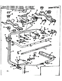 Burner Section parts for Kenmore Range 103.7286384 (1037286384, 103 7286384) from AppliancePartsPros.com